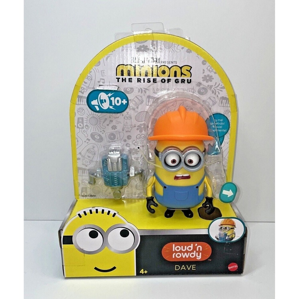 Minions 2 The Rise of Gru Loud N Rowdy Figure Childs Toy DAVE